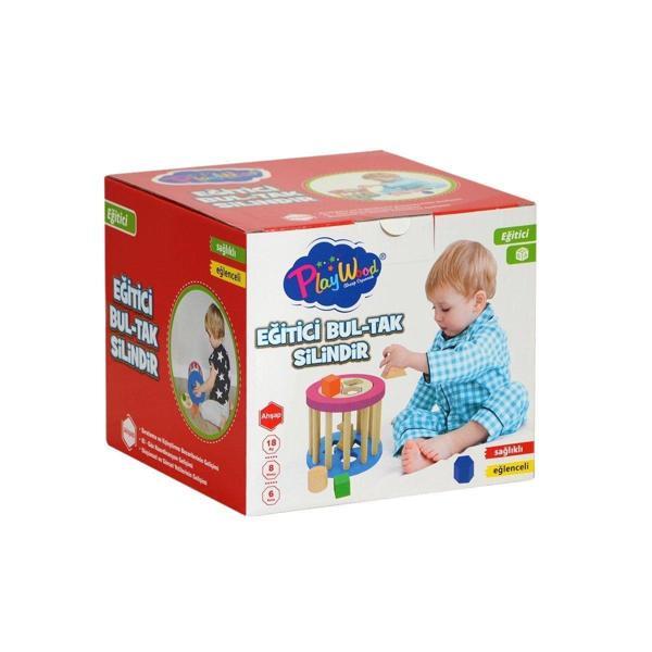 374-ONY Onyıl, Ahşap Eğitici Silindir Bultak Kız Erkek Çocuk Oyuncak Eğitici Oyuncaklar - Image 1