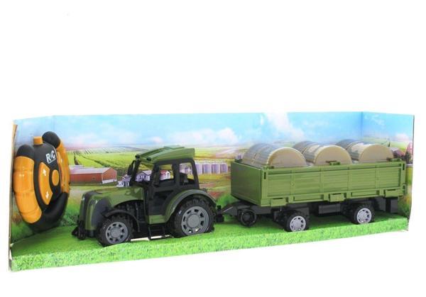 Uzaktan Kumandalı Saman Balyası Taşıyan Romörklü Traktör Kız Erkek Çocuk Oyuncak Eğitici Oyuncaklar - Image 1