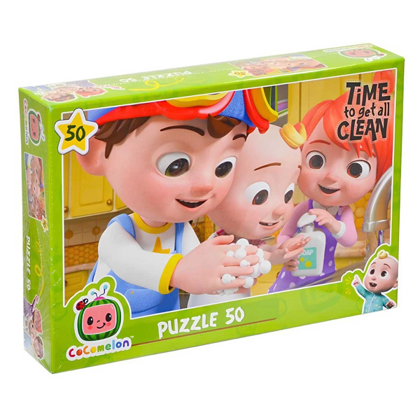 Cocomelon 50 Parça Çocuk Puzzle Kız Erkek Çocuk Oyuncak Eğitici Oyuncaklar - Image 1