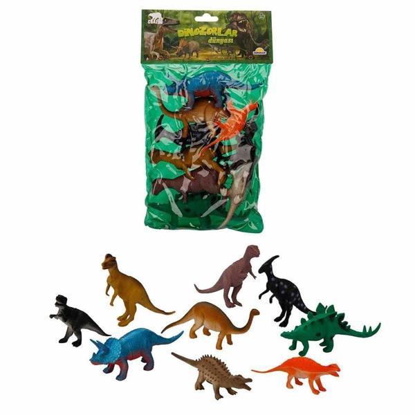 9 lu Dinozor Figür Seti 12-20cm Kız Erkek Çocuk Oyuncak Eğitici Oyuncaklar - Image 1
