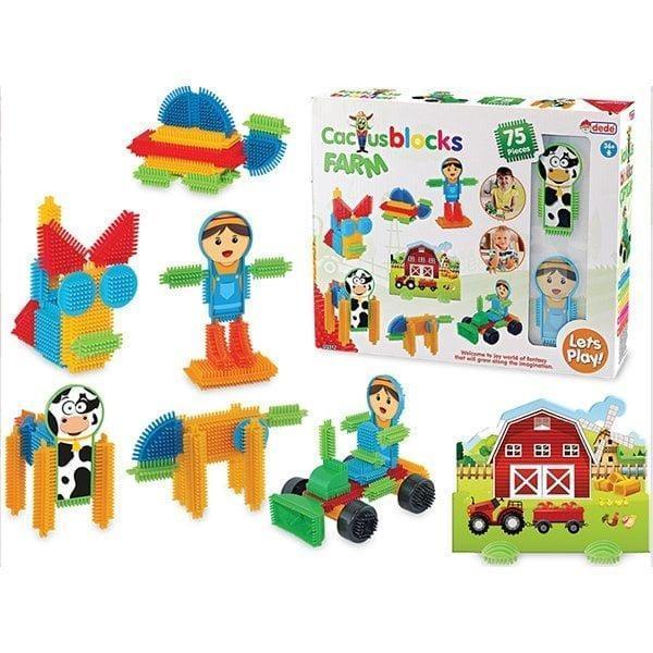 03312 Kaktüs Blokları Çiftlik 75 Parça Kız Erkek Çocuk Oyuncak Eğitici Oyuncaklar - Image 1