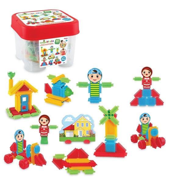 03316 Dede, Kaktüs Blokları 80 Parça Kız Erkek Çocuk Oyuncak Eğitici Oyuncaklar - Image 1