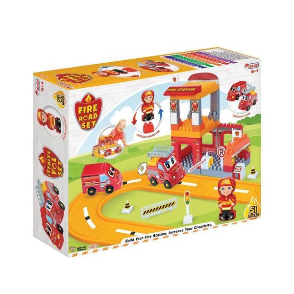 03323 Dede, İtfaiye Yol Seti Kız Erkek Çocuk Oyuncak Eğitici Oyuncaklar - Image 1