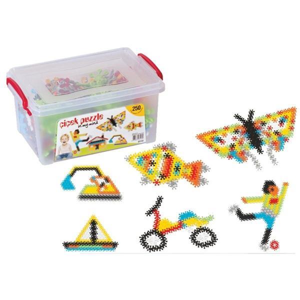 03143 ÇİÇEK PUZZLE KÜÇÜK BOX 250 PARÇA Kız Erkek Çocuk Oyuncak Eğitici Oyuncaklar - Image 1