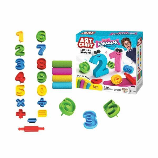 03552 Dede, 3D Rakamlar Hamur Set 200 gr / +3 yaş Kız Erkek Çocuk Oyuncak Eğitici Oyuncaklar - Image 1