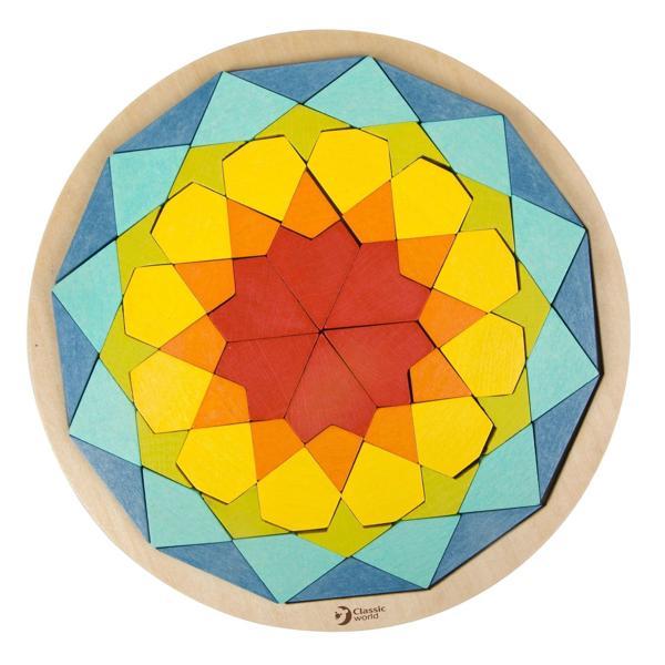 Classic World Ahşap 3D Puzzle ve Mandala Bulmaca Kız Erkek Çocuk Oyuncak Eğitici Oyuncaklar - Image 1