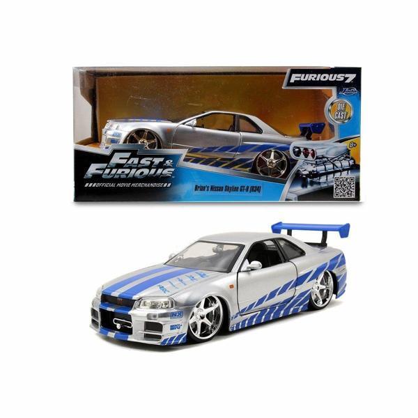 253203044 Fast&Furious 2002 Nissan Skyline 1:24 Kız Erkek Çocuk Oyuncak Eğitici Oyuncaklar - Image 1