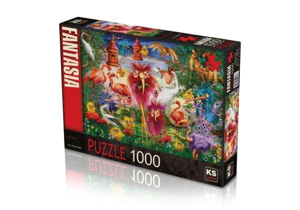 KS Puzzle 1000 Parça Ugly Birds Çirkin Kuşlar Kız Erkek Çocuk Oyuncak Eğitici Oyuncaklar - Image 1