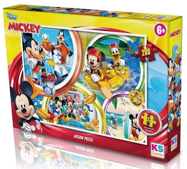 KS Puzzle 200 Parça Mickey Mouse Kız Erkek Çocuk Oyuncak Eğitici Oyuncaklar - Image 1