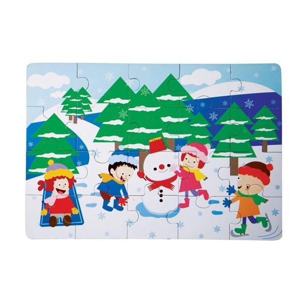 1278-CS Chiva, Kış Ahşap Yer Puzzle Kız Erkek Çocuk Oyuncak Eğitici Oyuncaklar - Image 1