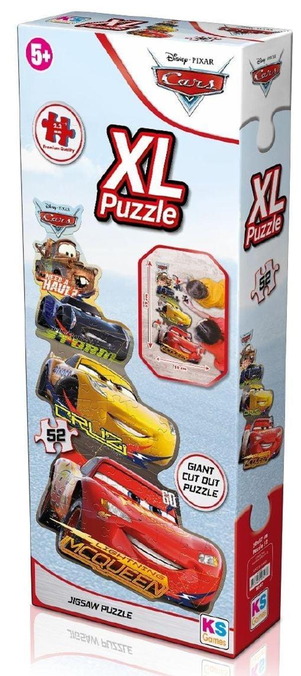 KS Puzzle 52 Parça Cars XL Çerçevesiz Kız Erkek Çocuk Oyuncak Eğitici Oyuncaklar - Image 1