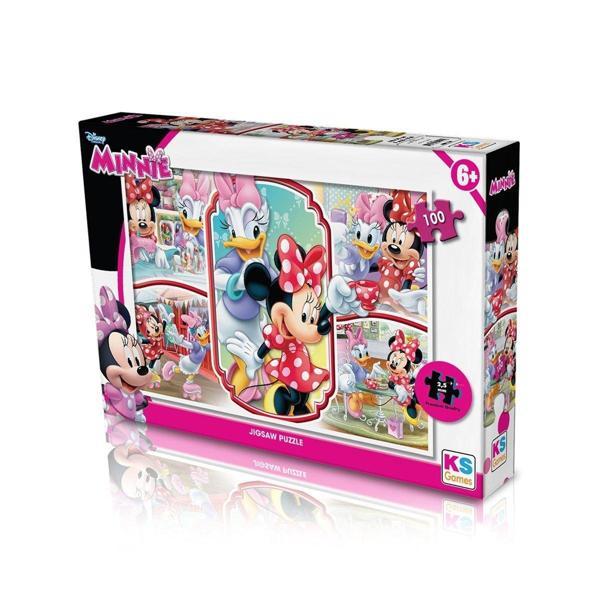 MIN714 KS, Minnie 100 Parça Puzzle Kız Erkek Çocuk Oyuncak Eğitici Oyuncaklar - Image 1