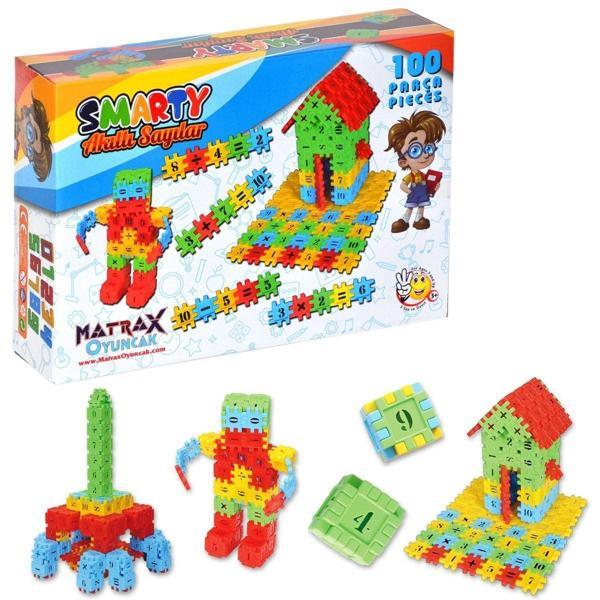 182 Smart 100 Parça Blok Seti / +3 yaş Kız Erkek Çocuk Oyuncak Eğitici Oyuncaklar - Image 1