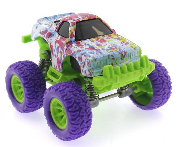 Die Cast Batik Desenli Mor Teker Araba Kız Erkek Çocuk Oyuncak Eğitici Oyuncaklar - Image 1