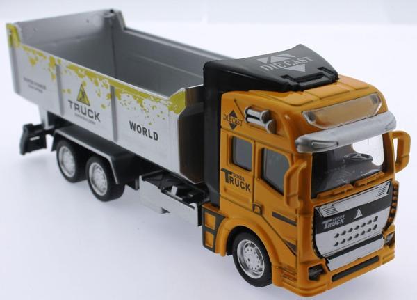 Die Cast Çek Bırak Sarı Kamyon Kız Erkek Çocuk Oyuncak Eğitici Oyuncaklar - Image 1