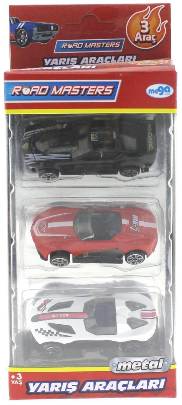 Die Cast Metal 3'lü Yarış Arabaları Siyah Araçlı Kız Erkek Çocuk Oyuncak Eğitici Oyuncaklar - Image 1