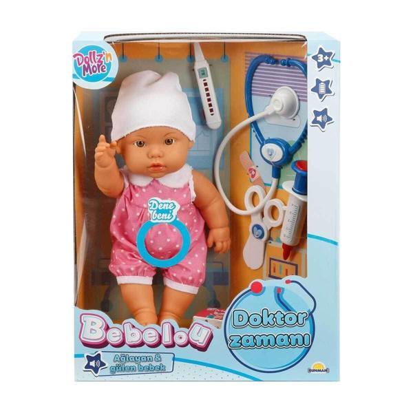 30111 Bebelou Doktor Zamanı Sesli Bebek Seti 35cm -Sunman Kız Erkek Çocuk Oyuncak Eğitici Oyuncaklar - Image 1