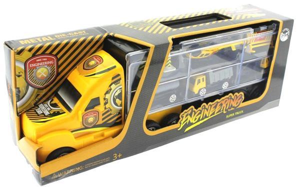 Taşınabilir Die Cast Metal Araçlı İnşaat Kamyonu Kız Erkek Çocuk Oyuncak Eğitici Oyuncaklar - Image 1
