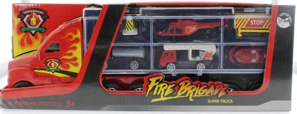 Taşınabilir Die Cast Metal Araçlı İtfaiye Kamyonu Kız Erkek Çocuk Oyuncak Eğitici Oyuncaklar - Image 1
