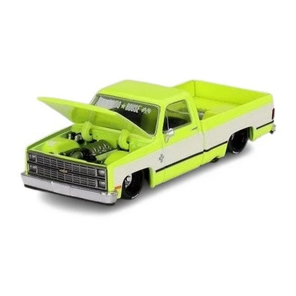 Mini GT 1/64 Chevrolet Silverado KAIDO Flo Yellow V1 Kız Erkek Çocuk Oyuncak Eğitici Oyuncaklar - Image 1
