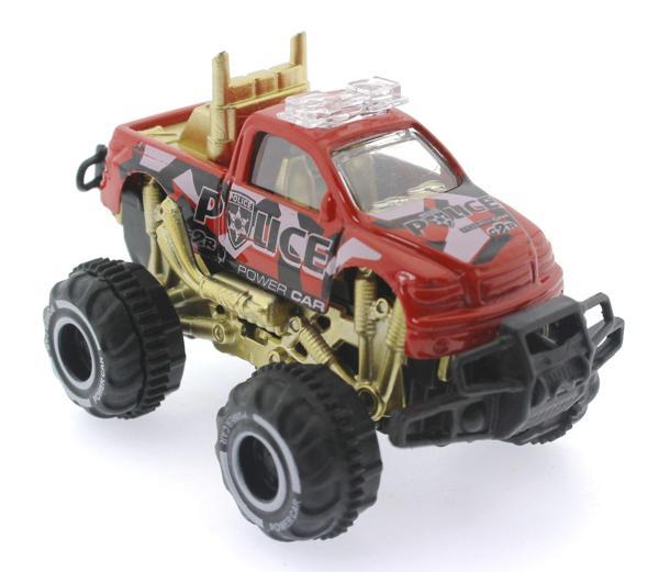 Çek Bırak Mini Off Road Kırmızı Polis Aracı Kız Erkek Çocuk Oyuncak Eğitici Oyuncaklar - Image 1