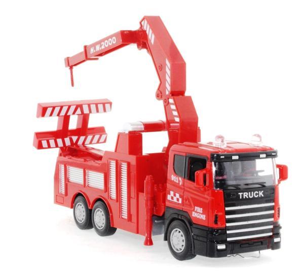 Die Cast Sürtmeli Vinçli Kurtarıcı İtfaiye Aracı Kız Erkek Çocuk Oyuncak Eğitici Oyuncaklar - Image 1