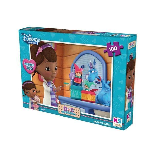 DOC714 KS Doc McStuffins / 100 Parça Puzzle Kız Erkek Çocuk Oyuncak Eğitici Oyuncaklar - Image 1