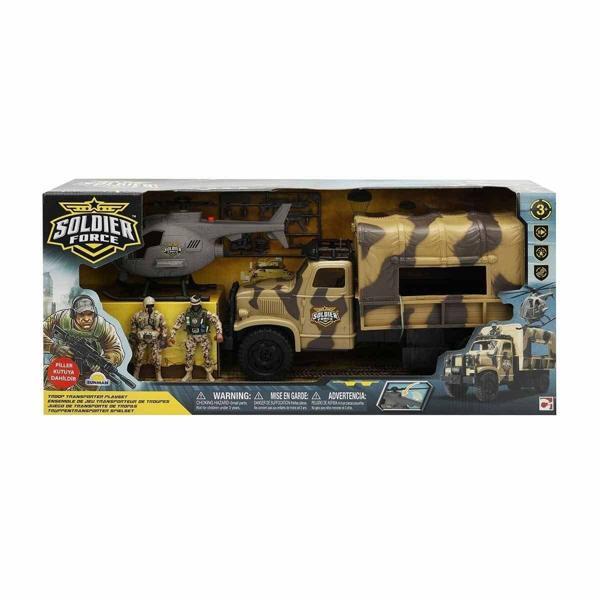 45054 Sesli ve Işıklı Soldier Force Askeri Kamyon Oyun Seti -Sunman Kız Erkek Çocuk Oyuncak Eğitici  - Image 1