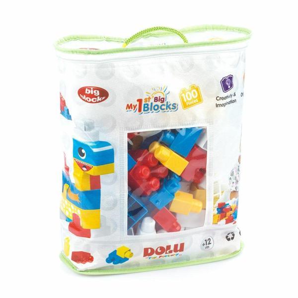 5020 OYUNCAK BASKILI TORBADA BÜYÜK BLOKLAR 100 PARÇA Kız Erkek Çocuk Oyuncak Eğitici Oyuncaklar - Image 1