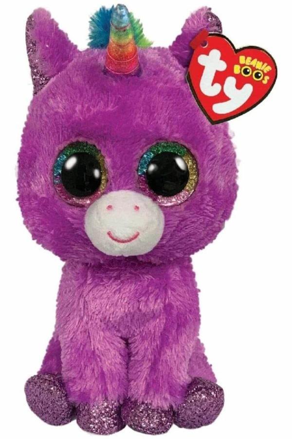 Ty Beanie Boos Peluş Mor Unicorn 15cm Kız Erkek Çocuk Oyuncak Eğitici Oyuncaklar - Image 1
