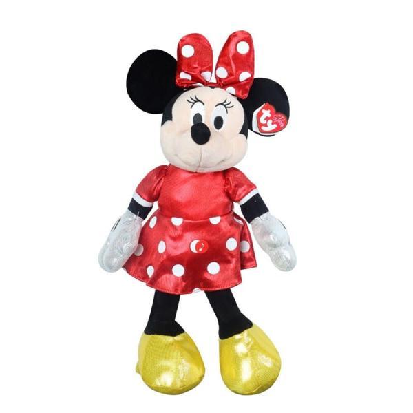 TY Sparkle Sesli Peluş Minnie Mouse Kırmızı 36cm Kız Erkek Çocuk Oyuncak Eğitici Oyuncaklar - Image 1