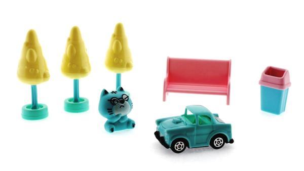 Kedi Şehri Park Figürleri Seti Kız Erkek Çocuk Oyuncak Eğitici Oyuncaklar - Image 1