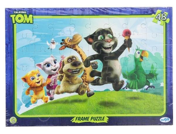 Konuşan Kedi Tom 48 Parça Puzzle Kız Erkek Çocuk Oyuncak Eğitici Oyuncaklar - Image 1