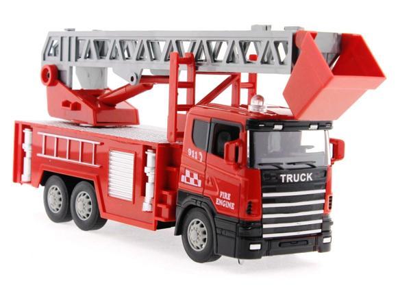Die Cast Sürtmeli Merdivenli İtfaiye Aracı Kız Erkek Çocuk Oyuncak Eğitici Oyuncaklar - Image 1