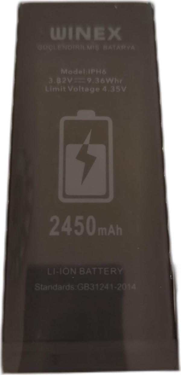 Winex İphone 6 Uyumlu Güçlendirilmiş Premium Batarya - Image 1