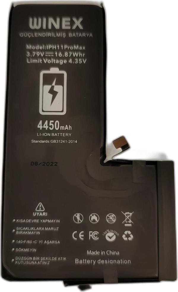 Winex İphone 11 Pro Max Uyumlu Güçlendirilmiş Premium Batarya - Image 1