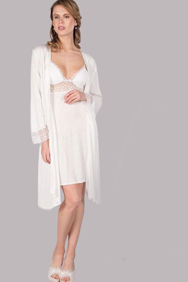 Pierre Cardin 6'lı Modal Gecelik Sabahlık Çeyiz Seti 5025 - Image 1