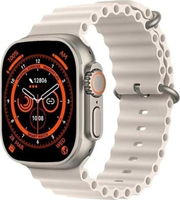 Schitec Hello 3 Watch Ultra Amoled Ekran Android İos Harmonyos Uyumlu Akıllı Saat Beyaz - Image 1