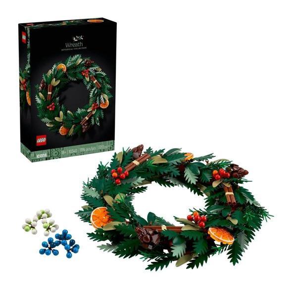 10340 Lego iconic Botanicals Çelenk - Wreath 1194 parça +18 yaş Kız Erkek Çocuk Oyuncak Eğitici Oyun - Image 1