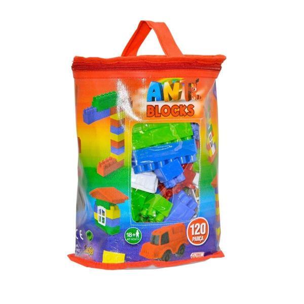 ANT121 Ant Blocks 120 Parça Çantalı Blok Seti Kız Erkek Çocuk Oyuncak Eğitici Oyuncaklar - Image 1