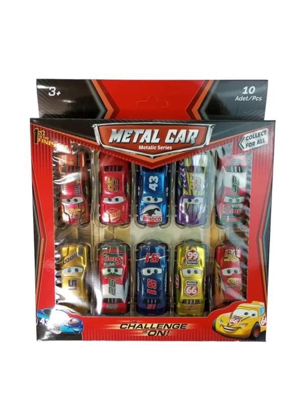 METAL ARABA 10 LU PAKET Kız Erkek Çocuk Oyuncak Eğitici Oyuncaklar - Image 1