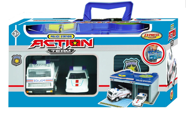 Express Wheels Metal Araçlı Çantalı Polis Seti Kız Erkek Çocuk Oyuncak Eğitici Oyuncaklar - Image 1