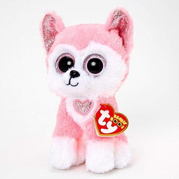 Ty Beanie Boos Peluş Köpek Pembe Husky Hunk 15cm Kız Erkek Çocuk Oyuncak Eğitici Oyuncaklar - Image 1