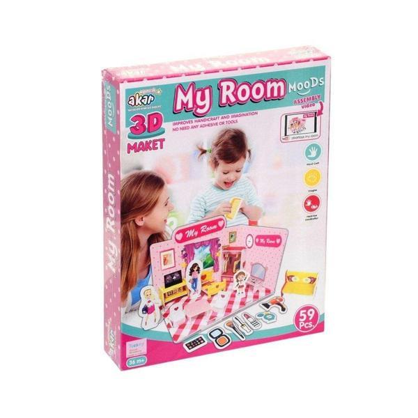 Benim Odam Maket 3 Boyutlu Puzzle Kız Erkek Çocuk Oyuncak Eğitici Oyuncaklar - Image 1