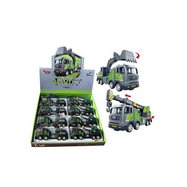 YH-711-50A SÜRTMELİ METAL 1:50 FÜME VİNÇ VE Kız Erkek Çocuk Oyuncak Eğitici Oyuncaklar - Image 1