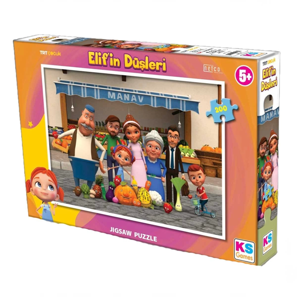 KS Elif'in Düşleri 200 Parça Puzzle Kız Erkek Çocuk Oyuncak Eğitici Oyuncaklar - Image 1