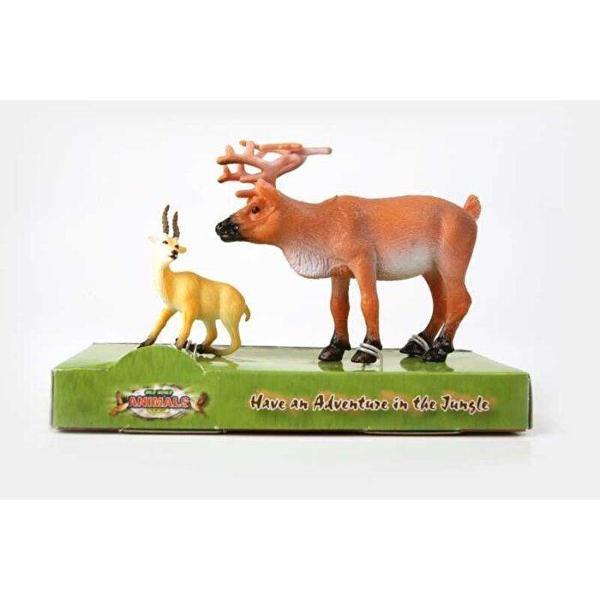 Ren Geyiği ve Ceylan Model Hayvan Kız Erkek Çocuk Oyuncak Eğitici Oyuncaklar - Image 1