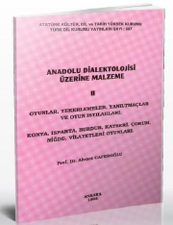 Anadolu Dialektolojisi Üzerine Malzeme 2 - Türk Dil Kurumu Yayınları - Image 1