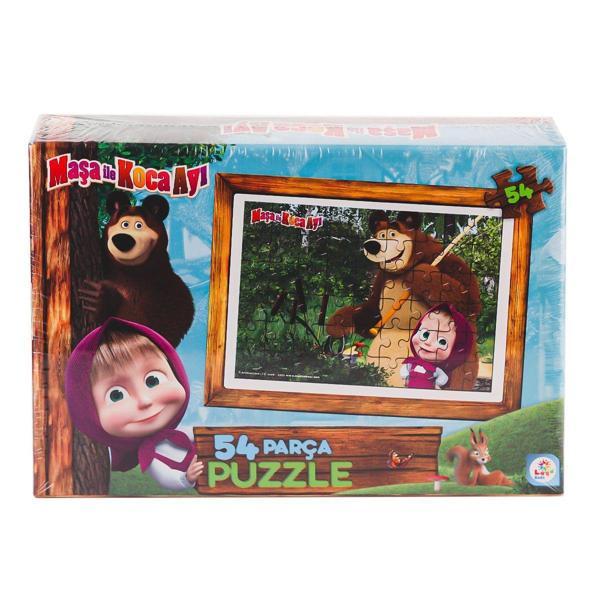 MS7965 Masha ve Koca Ayı 54 Parça Puzzle -Laçokids Kız Erkek Çocuk Oyuncak Eğitici Oyuncaklar - Image 1