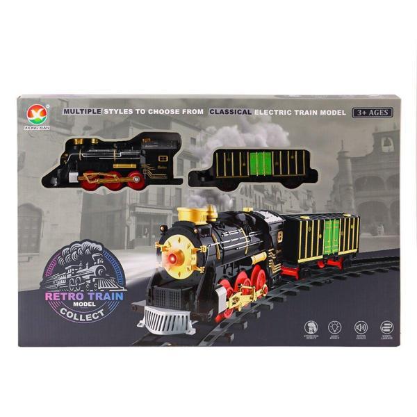 699-69A Sesli Işıklı Şarjlı Dumanlı Tren Seti Kız Erkek Çocuk Oyuncak Eğitici Oyuncaklar - Image 1